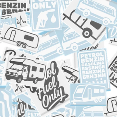 Kategoria Kamper i Kempingowe - naklejki vanlife, camping i podróżnicze na auto