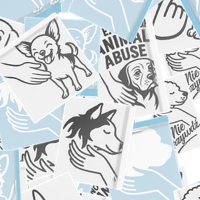 Kategoria Nie Krzywdź - empatyczne naklejki z przekazem dla miłośników zwierząt